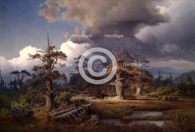 Landscape from Telemark, 1852. Creator: Joachim Frich.