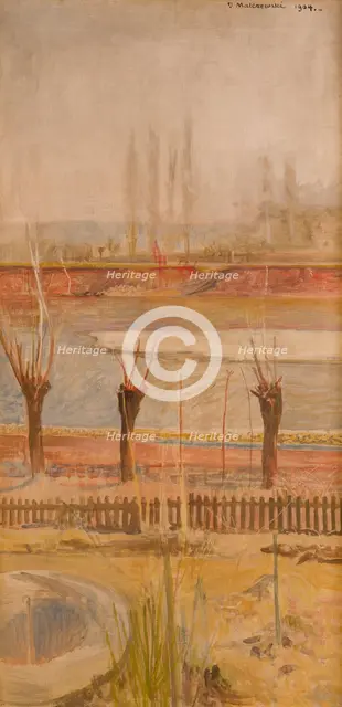 Landscape from the Banks of the Vistula, 1904. Creator: Jacek Malczewski.