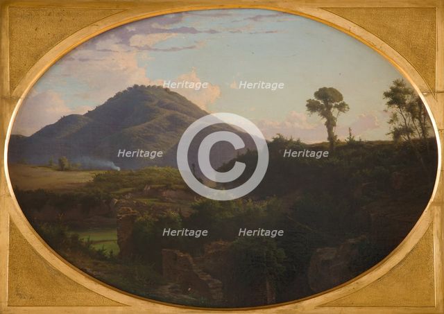 Landscape from the Environs of Rome, 1856. Creator: Albert Zamett.