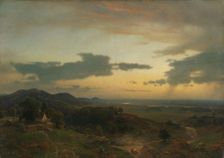 Landscape from the Rhine, 1859. Creator: Karl Friedrich Lessing