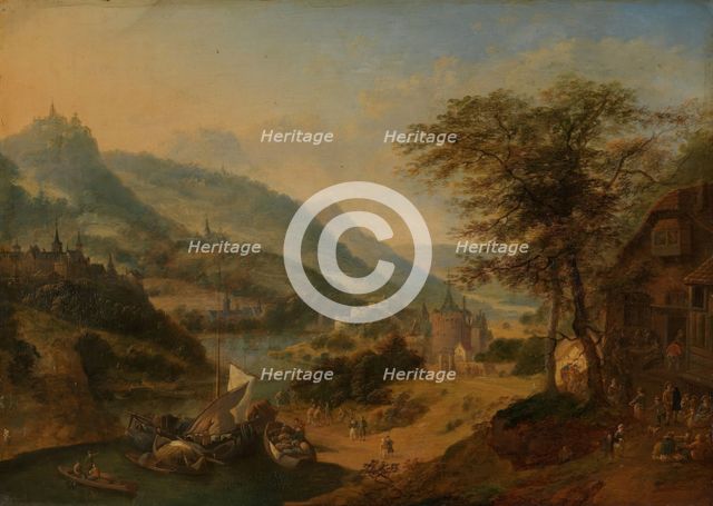 Landscape from the Rhine, probably c1700. Creator: Jan Griffier I.