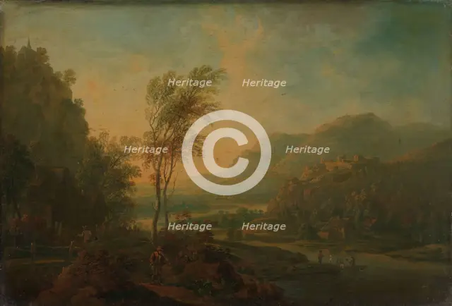 Landscape from the Rhine region, 18th century. Creator: Christian Georg Schüz I.