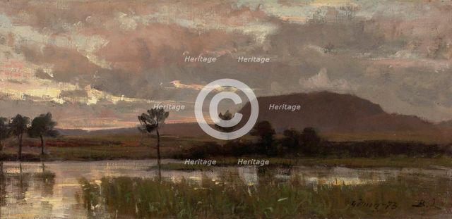 Landscape from the Surroundings of Göteborg, 1873. Creator: Berndt Lindholm.
