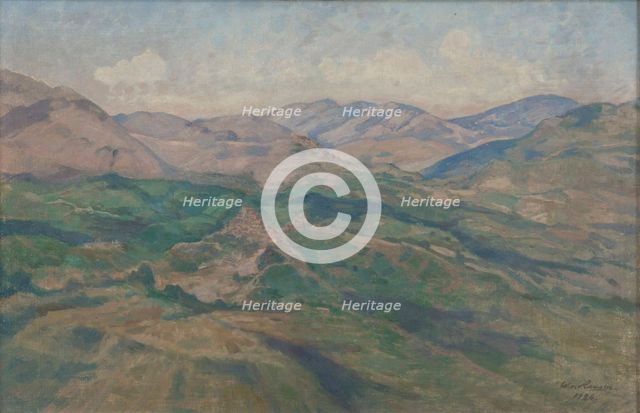 Landscape from the Sabine Mountains, 1926. Creator: Werner von Hausen.