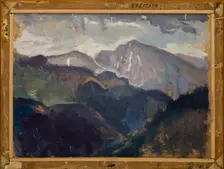 Landscape from the Tatra Mountains-two-sided painting, c1903. Creator: Jan Stanislawski