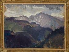 Landscape from the Tatra Mountains-two-sided painting, c1903. Creator: Jan Stanislawski