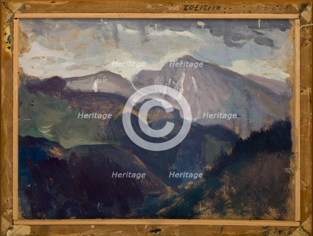 Landscape from the Tatra Mountains-two-sided painting, c1903. Creator: Jan Stanislawski.