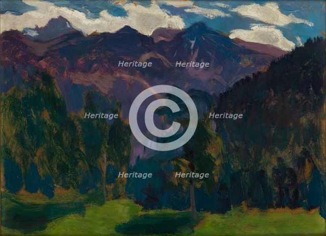 Landscape from the Tatra Mountains-two-sided painting, c1903. Creator: Jan Stanislawski.