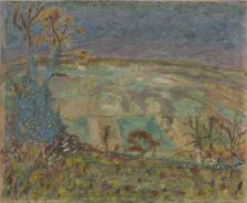 Landscape. Green harmony, blue tree, c1944. Creator: Pierre Bonnard