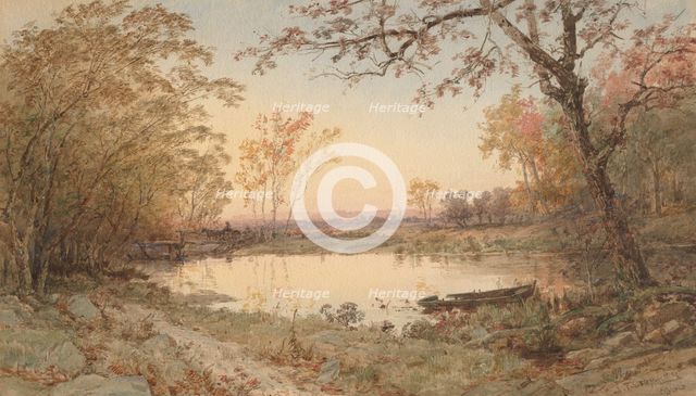 Landscape (Hastings-on-Hudson), 1888. Creator: Jasper F. Cropsey (American, 1823-1900).