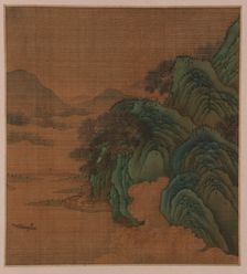 Landscape: hills, valley, and stream, Possibly Ming dynasty, 1368-1644. Creator: Unknown