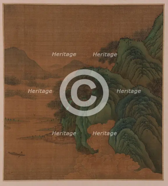 Landscape: hills, valley, and stream, Possibly Ming dynasty, 1368-1644. Creator: Unknown.