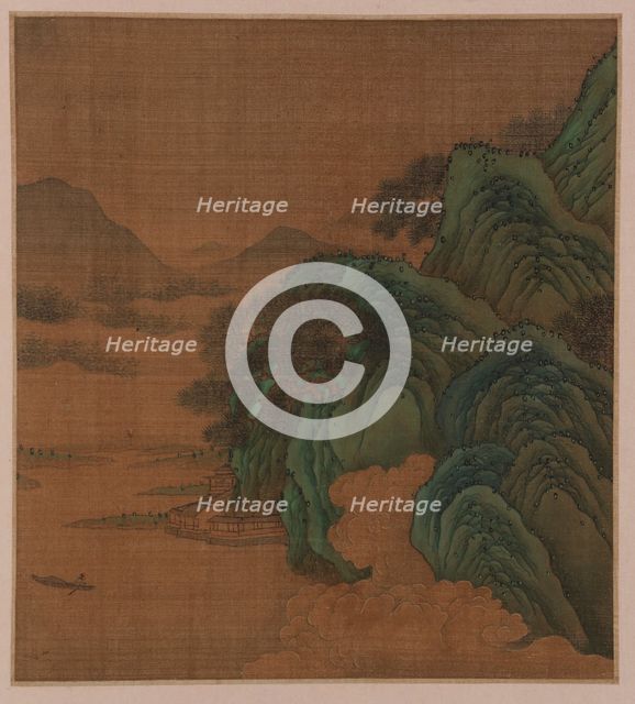 Landscape: hills, valley, and stream, Possibly Ming dynasty, 1368-1644. Creator: Unknown.