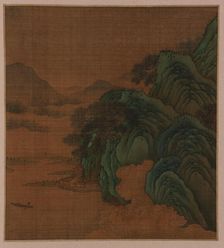 Landscape: hills, valley, and stream, Possibly Ming dynasty, 1368-1644. Creator: Unknown