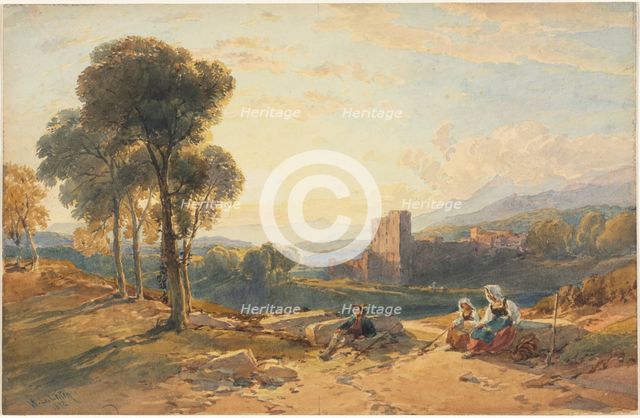 Landscape, Italy, 1872. Creator: William Leighton Leitch (British, 1804-1883).