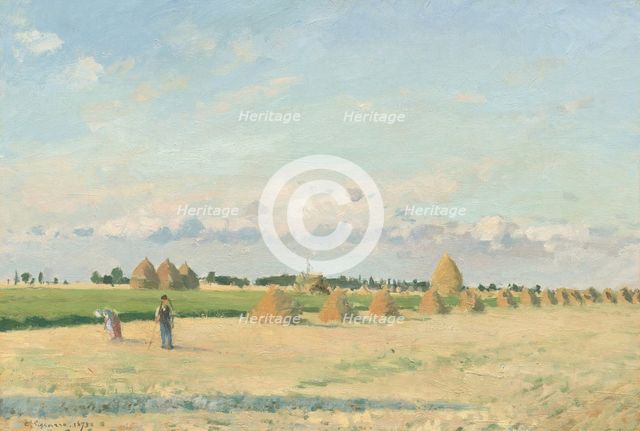 Landscape, Ile-de-France, 1873. Creator: Camille Pissarro.