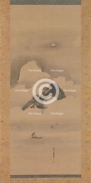 Landscape in Moonlight, after 1662. Creator: Kanô Tan'yû.