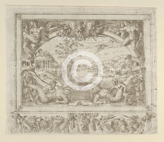 Landscape in a Frame, ca. 1542-45., ca. 1542-45. Creator: Anon.