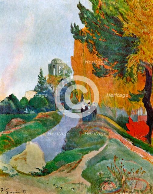 'Landscape in Arles near the Alyscamps', 1888 (1939).Artist: Paul Gauguin