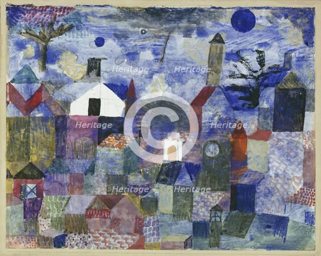 Landscape in Blue, 1917. Creator: Klee, Paul (1879-1940).