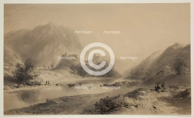 Landscape in Bretagne, 19th century. Creator: Eugene Edouard Soules.