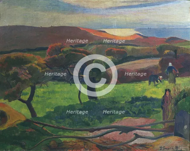 Landscape in Brittany. Artist: Gauguin, Paul Eugéne Henri (1848-1903)