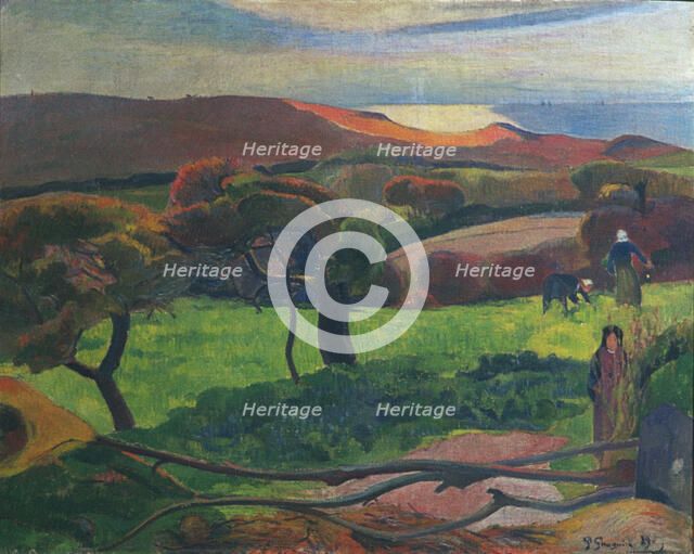 Landscape in Brittany. Artist: Gauguin, Paul Eugéne Henri (1848-1903)