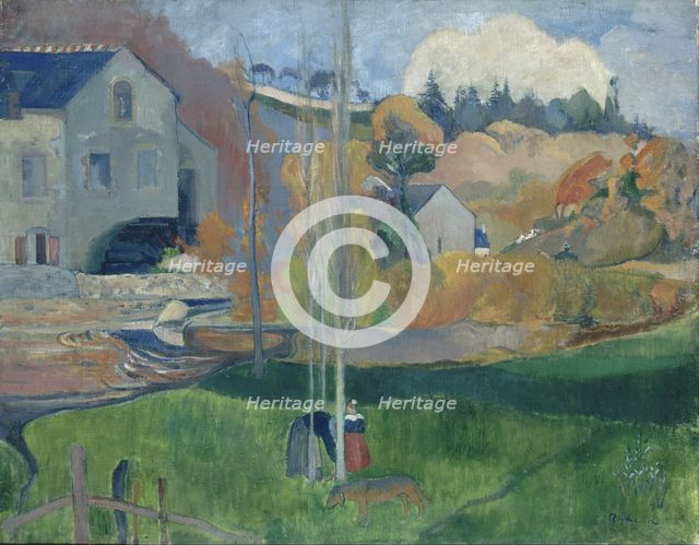 Landscape in Brittany. The David Mill, 1894. Artist: Gauguin, Paul Eugéne Henri (1848-1903)
