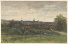 Landscape in Dongen, 1854. Creator: Johannes Gysbert Vogel