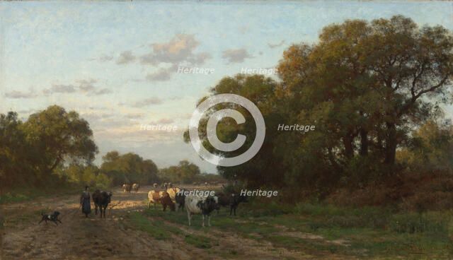 Landscape in Drenthe, 1882.  Creator: Julius Jacobus van de Sande Bakhuyzen.
