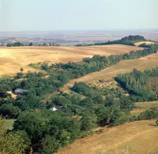 Landscape in Hungary near Pannonhalma monastery. Artist: CM Dixon