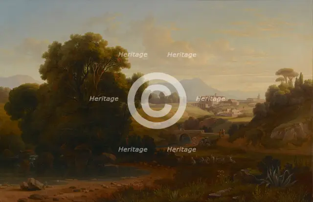 Landscape in Italy, 1856. Creator: Gustav Wilhelm Palm.
