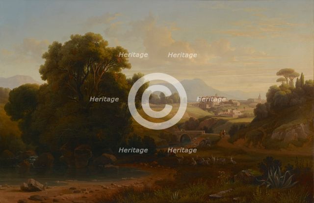 Landscape in Italy, 1856. Creator: Gustav Wilhelm Palm.