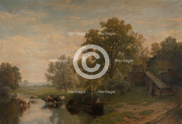 Landscape in Limburg, 1886. Creator: Frans Keelhoff.