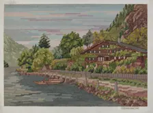 Landscape in Petit Point, 1937. Creator: J. Howard Iams