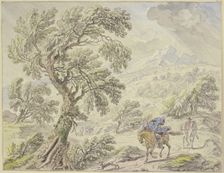Landscape in storm and rain, 17th century. Creator: Dirk Maes