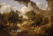 Landscape in Suffolk, ca 1748. Artist: Gainsborough, Thomas (1727-1788)