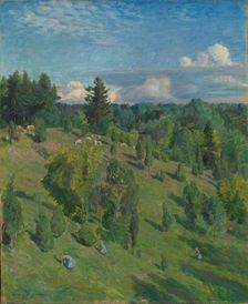 Landscape in Sun, 1903. Creator: August Eiebakke