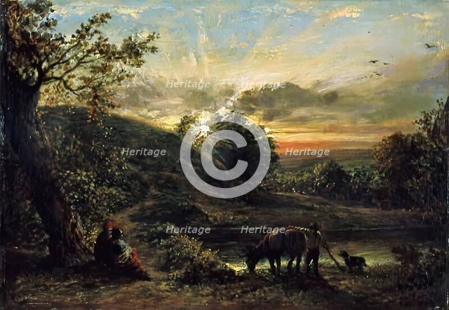 Landscape in Surrey, c1850s. Creator: John Linnell the Elder.