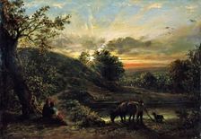 Landscape in Surrey, c1850s. Creator: John Linnell the Elder