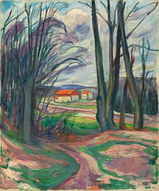 Landscape in Skoyen, 1920s. Artist: Munch, Edvard (1863-1944)