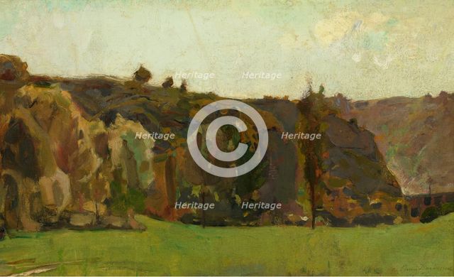 Landscape in the Ardennes, 1882. Creator: Félicien Rops.