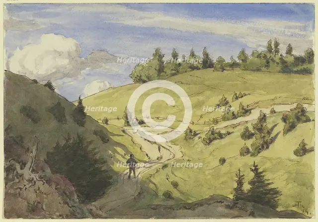 Landscape in the Black Forest, 1894. Creator: Hans Thoma.