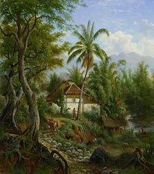 Landscape in the Dutch East Indies, 1858-1900. Creator: Maurits van den Kerkhoff
