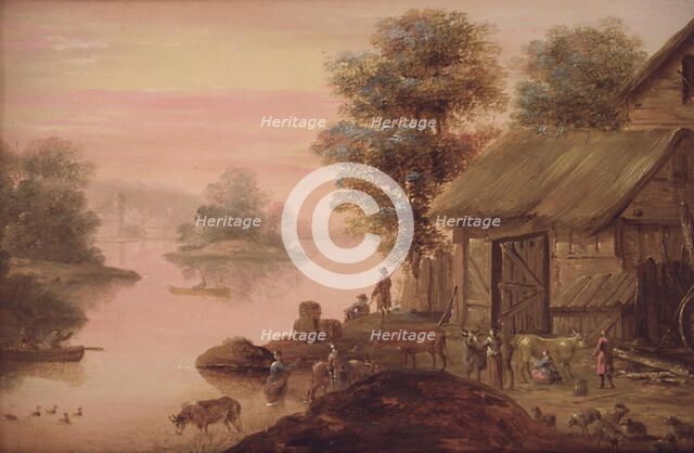 Landscape in the Dutch manner, 1745-1786. Creator: Johan Edvard Mandelberg.