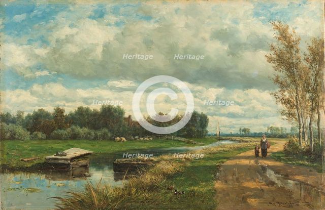 Landscape in the Environs of The Hague, c1873-1875. Creator: Roelofs, Willem (1822-1897).