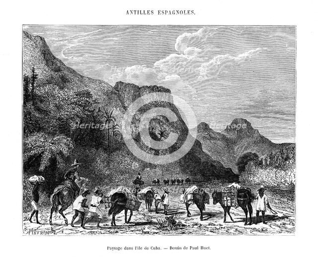 Landscape in the island of Cuba, 19th century. Artist: Paul Huet