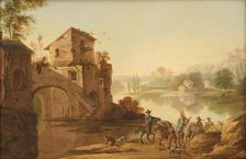 Landscape in the Italian manner, 1745-1786. Creator: Johan Edvard Mandelberg
