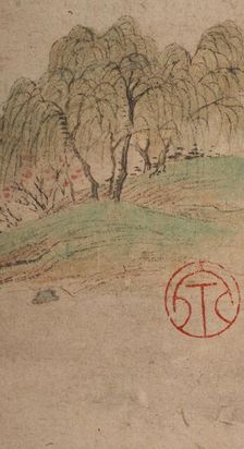 Landscape in the manner of the Wu School, 1841. Creator: Qian Du
