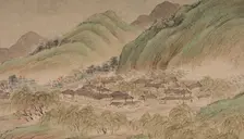Landscape in the manner of the Wu School, 1841. Creator: Qian Du